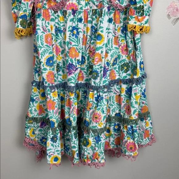 Sohana Colorful Floral Ruffle Dress - M - Picture 3 of 12